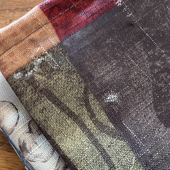 Tablecloth, fall colors, previously owned with few flaws, polyester - Picture 2 of 4